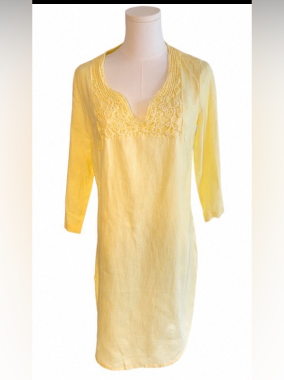 Malvin Linen Raw Clothing NWT Lemon Yellow Linen Tunic Dress – Size M (US 8)
